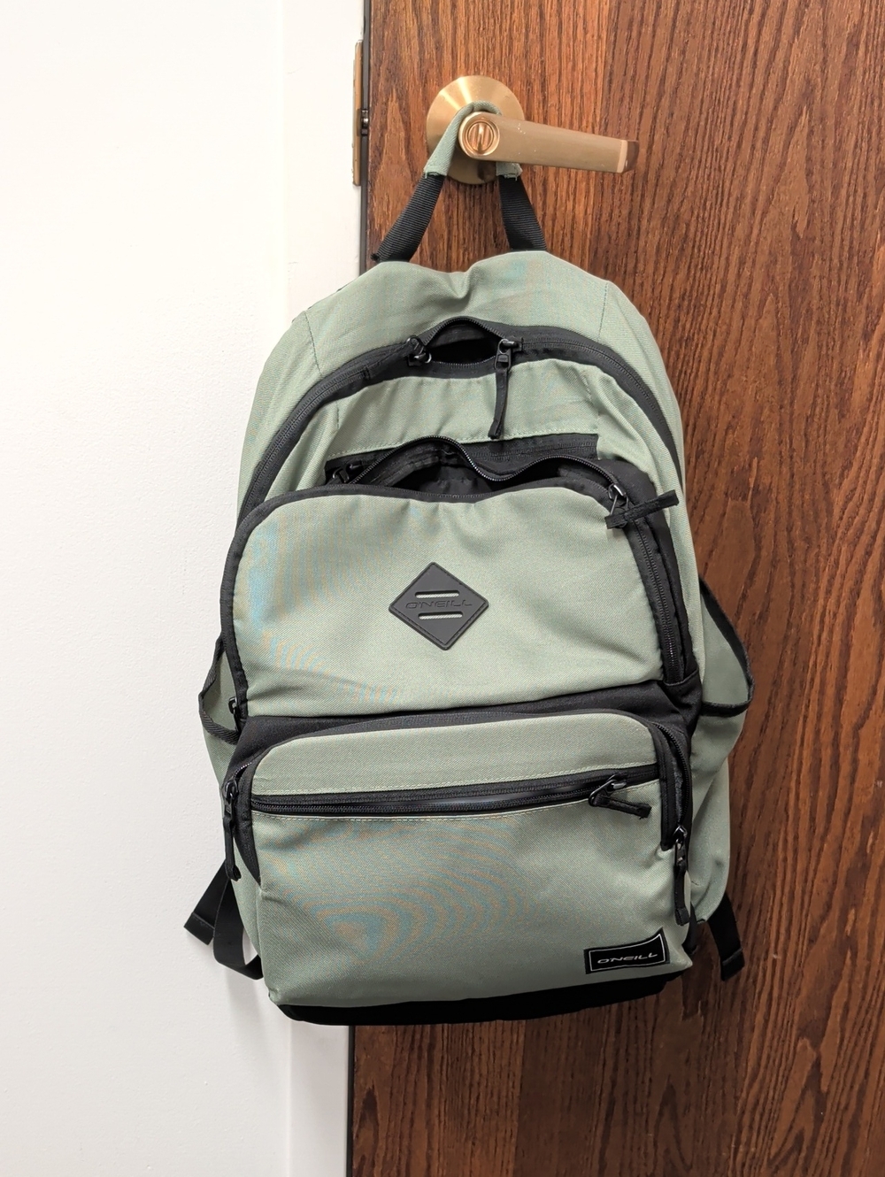 O'Neill Men's Sage Green Backpack with Black Accents